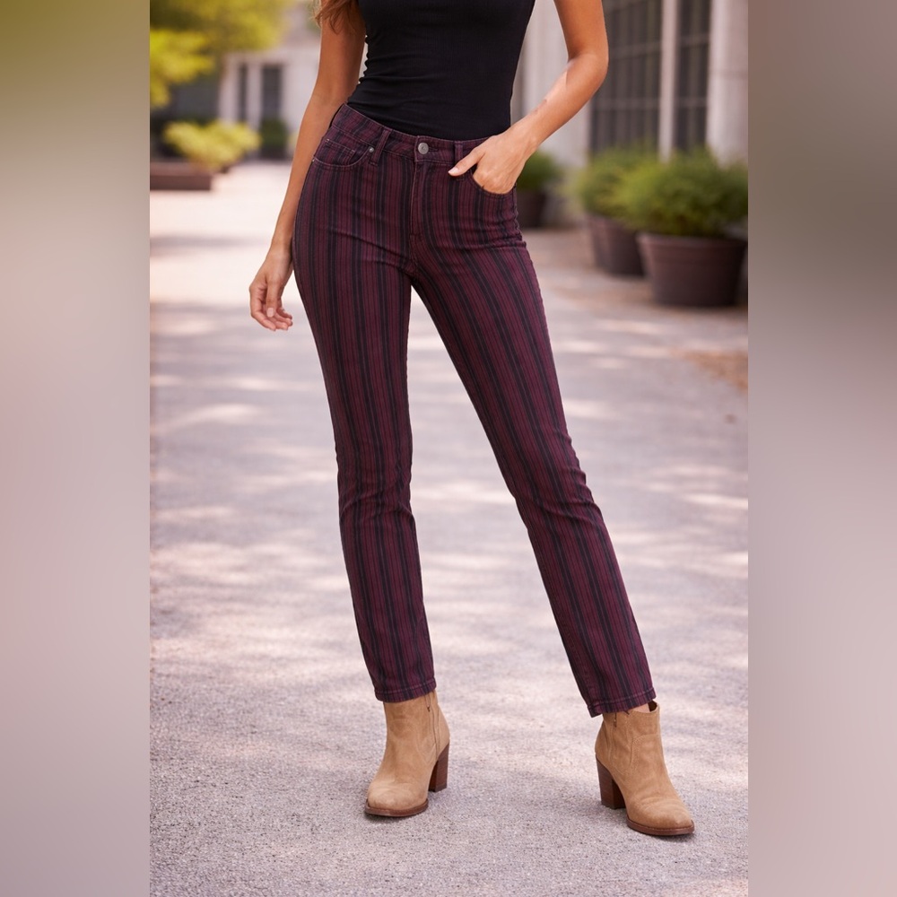 Kut from the Kloth Multicolor Striped Skinny Jeans